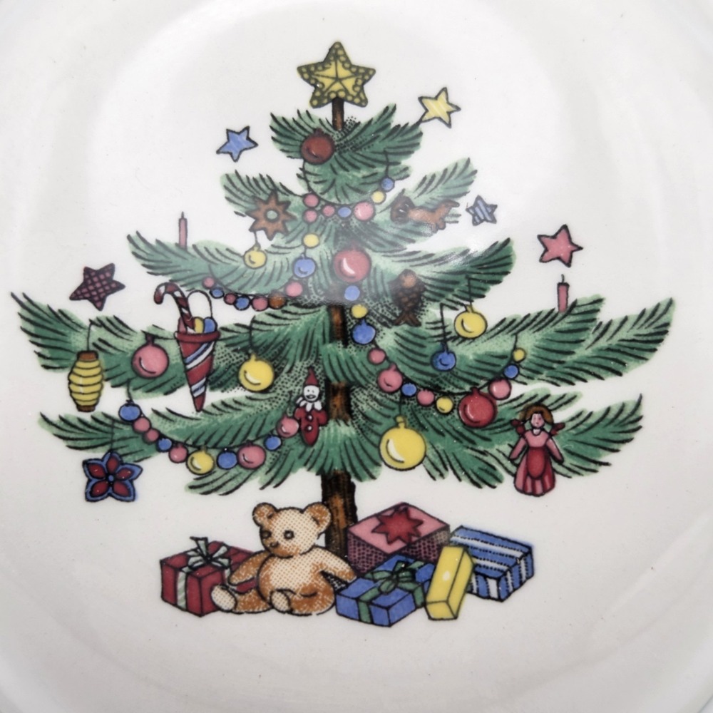 Set Of 2 Vintage Nikko Christmastime Covered Bon Bon Candy Dishes    NEW - Picture 4 of 10